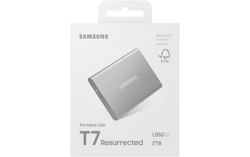 Samsung T7 Resurrected 2 To - Argent - SSD externe USB-C