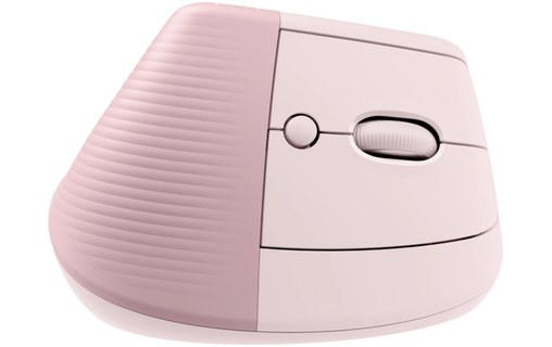 Souris sans fil Logitech Lift - Rose - Ergonomique, Verticale