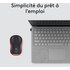 Souris sans fil Logitech M185 - Rouge