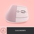 Souris sans fil Logitech Lift - Rose - Ergonomique, Verticale