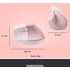 Souris sans fil Logitech Lift - Rose - Ergonomique, Verticale