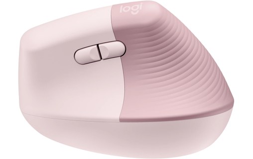 Souris sans fil Logitech Lift - Rose - Ergonomique, Verticale