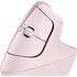 Souris sans fil Logitech Lift - Rose - Ergonomique, Verticale