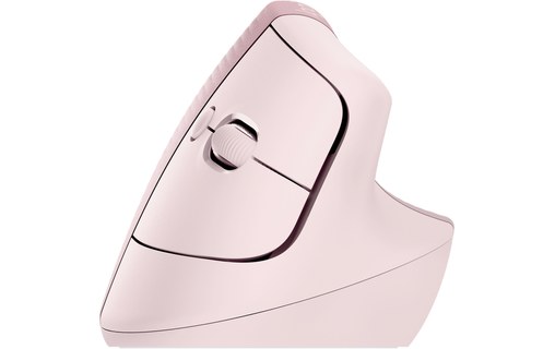 Souris sans fil Logitech Lift - Rose - Ergonomique, Verticale