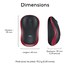Souris sans fil Logitech M185 - Rouge