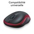 Souris sans fil Logitech M185 - Rouge