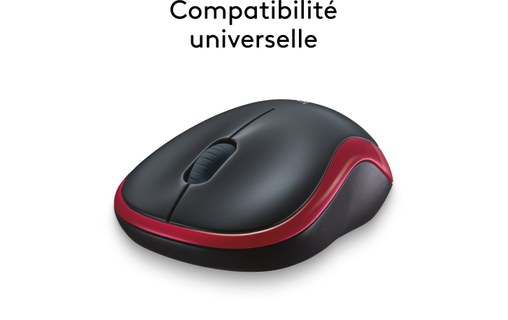 Souris sans fil Logitech M185 - Rouge