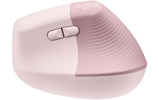 Souris sans fil Logitech Lift - Rose - Ergonomique, Verticale