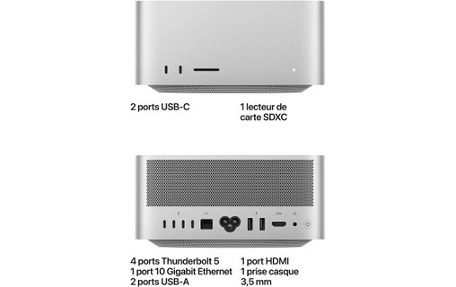 Apple Mac Studio M5 Max 2026 18/32 coeurs - SSD 4 To 36 Go RAM