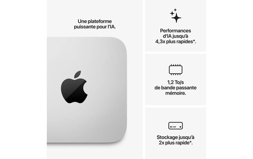 Apple Mac Studio M5 Ultra 2026 30/64 coeurs - SSD 1 To 96 Go RAM