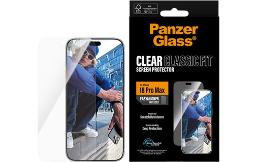 Protection d'écran pour iPhone 18 Pro Max - PanzerGlass Classic avec EasyAligner
