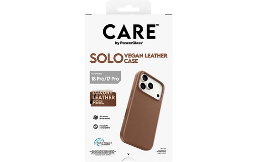 Coque pour iPhone 18 Pro - PanzerGlass CARE Solo - Brune