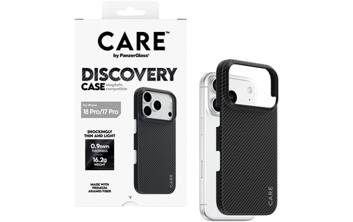 Coque pour iPhone 18 Pro - PanzerGlass CARE Discovery - Noire