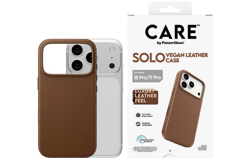 Coque pour iPhone 18 Pro - PanzerGlass CARE Solo - Brune