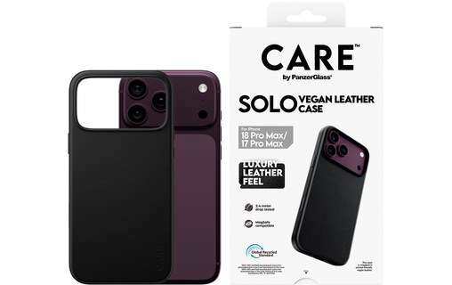 Coque pour iPhone 18 Pro Max - PanzerGlass CARE Solo - Noire