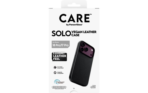 Coque pour iPhone 18 Pro - PanzerGlass CARE Solo - Noire