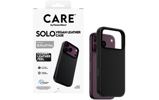 Coque pour iPhone 18 Pro - PanzerGlass CARE Solo - Noire
