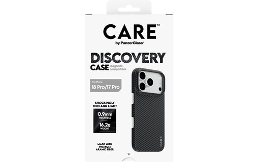 Coque pour iPhone 18 Pro - PanzerGlass CARE Discovery - Noire