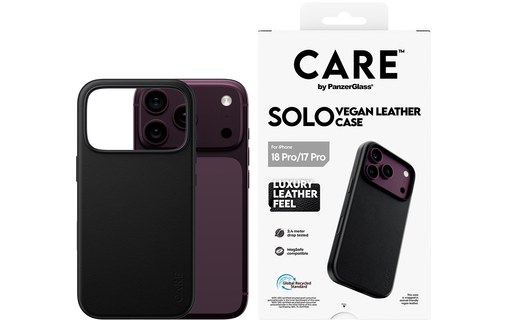 Coque pour iPhone 18 Pro - PanzerGlass CARE Solo - Noire