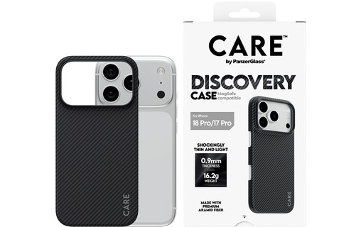 Coque pour iPhone 18 Pro - PanzerGlass CARE Discovery - Noire