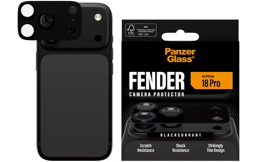 Protection caméra pour iPhone 18 Pro - PanzerGlass Fender - Noire