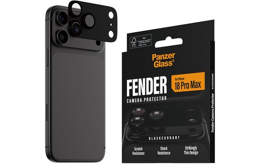 Protection caméra pour iPhone 18 Pro Max - PanzerGlass Fender - Noire