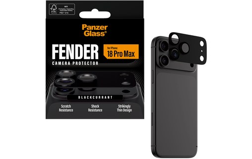 Protection caméra pour iPhone 18 Pro Max - PanzerGlass Fender - Noire
