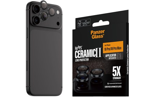 Protection caméra pour iPhone 18 Pro & Pro Max - PanzerGlass Hoops Ceramic