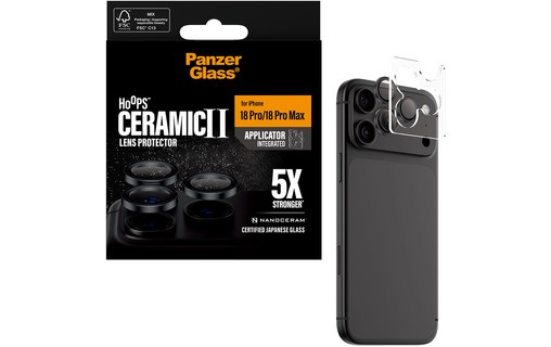 Protection caméra pour iPhone 18 Pro & Pro Max - PanzerGlass Hoops Ceramic