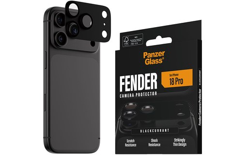 Protection caméra pour iPhone 18 Pro - PanzerGlass Fender - Noire