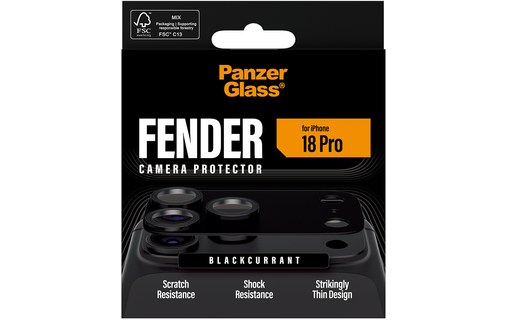 Protection caméra pour iPhone 18 Pro - PanzerGlass Fender - Noire