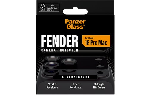 Protection caméra pour iPhone 18 Pro Max - PanzerGlass Fender - Noire