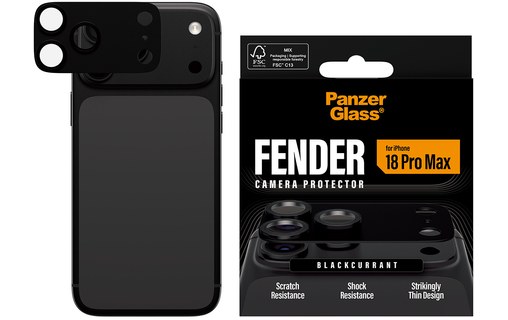Protection caméra pour iPhone 18 Pro Max - PanzerGlass Fender - Noire