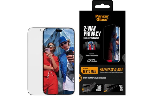 Protection d'écran pour iPhone 18 Pro Max - PanzerGlass 2-Way Privacy