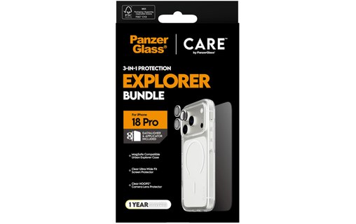 Pack de protection pour iPhone 18 Pro - PanzerGlass CARE 3-en-1 Flagship