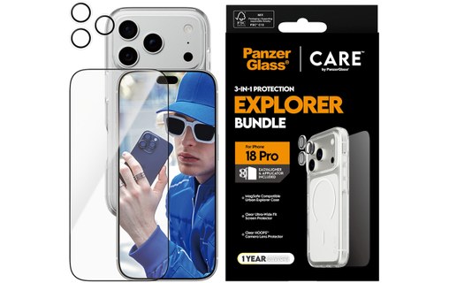 Pack de protection pour iPhone 18 Pro - PanzerGlass CARE 3-en-1 Flagship