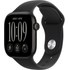 Apple Watch 12 - Aluminium Noir 42 mm - Bracelet Sport Noir S/M