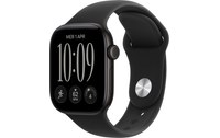 Apple Watch 12 - Aluminium Noir 42 mm - Bracelet Sport Noir S/M
