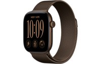 Apple Watch 12 - Aluminium Bronze sombre 42 mm - Bracelet Milanais Bronze
