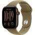 Apple Watch 12 5G - Aluminium Bronze sombre 42 mm - Bracelet Sport Olive M/L