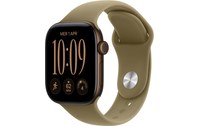 Apple Watch 12 5G - Aluminium Bronze sombre 42 mm - Bracelet Sport Olive S/M