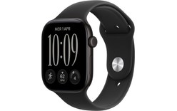 Apple Watch 12 - Aluminium Noir 46 mm - Bracelet Sport Noir M/L