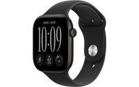Apple Watch 12 - Aluminium Noir 46 mm - Bracelet Sport Noir M/L