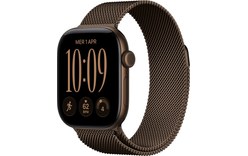 Apple Watch 12 5G - Aluminium Bronze sombre 42 mm - Bracelet Milanais Bronze