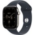 Apple Watch 12 5G - Titane 46 mm - Bracelet Sport Bleu marine S/M
