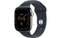 Apple Watch 12 5G - Titane 46 mm - Bracelet Sport Bleu marine S/M