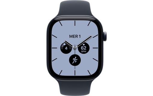 Apple Watch 12 5G - Céramique Bleu nuit 46 mm - Bracelet Sport Bleu marine M/L