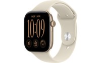 Apple Watch 12 - Aluminium Or clair 46 mm - Bracelet Sport Sable S/M