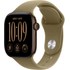 Apple Watch 12 - Aluminium Bronze sombre 42 mm - Bracelet Sport Olive M/L