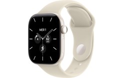 Apple Watch 12 5G - Céramique Blanc nacré 42 mm - Bracelet Sport Sable M/L